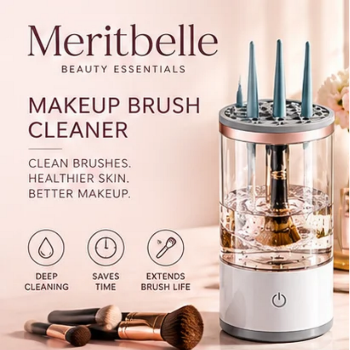 Limpiador de brochas de maquillaje
